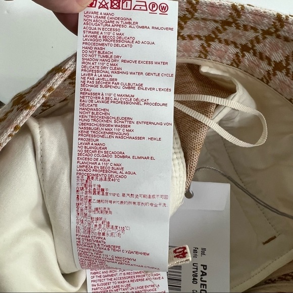 Marni NWT Natural Houndstooth Jacquard Kick-flare Pants Quiet Luxury Mocha Cream - Picture 14 of 15